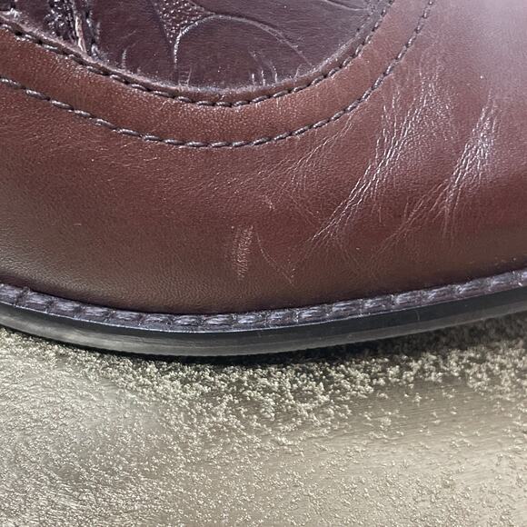 ANTONIO MELANI Brown Leather Booties Size 9 - Picture 6 of 12